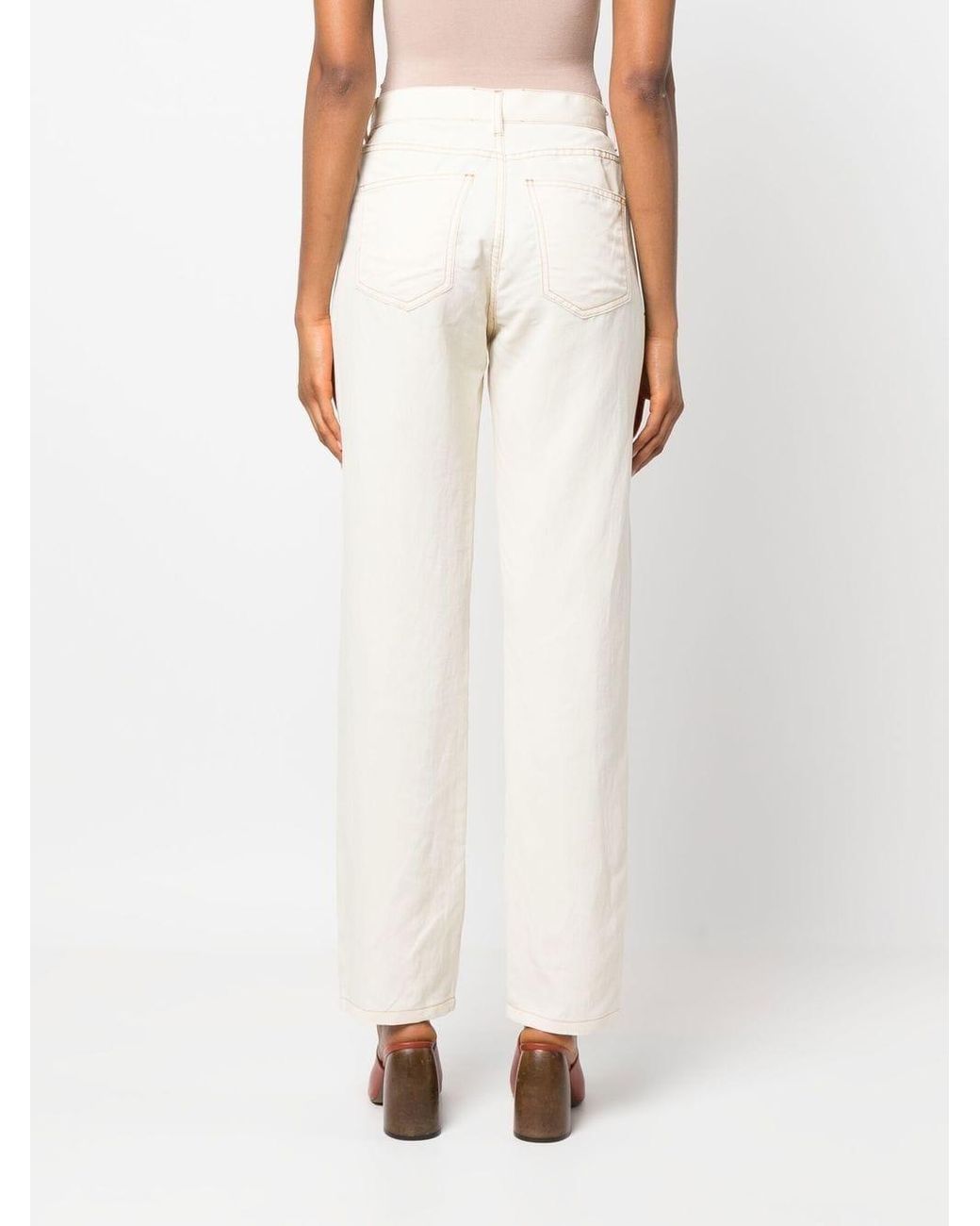 Giuliva Heritage Straight Jeans in het White