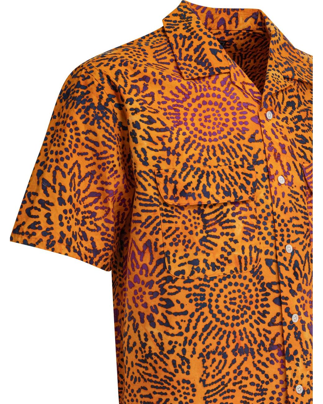 Beams Plus Orange Batik Shirts for men