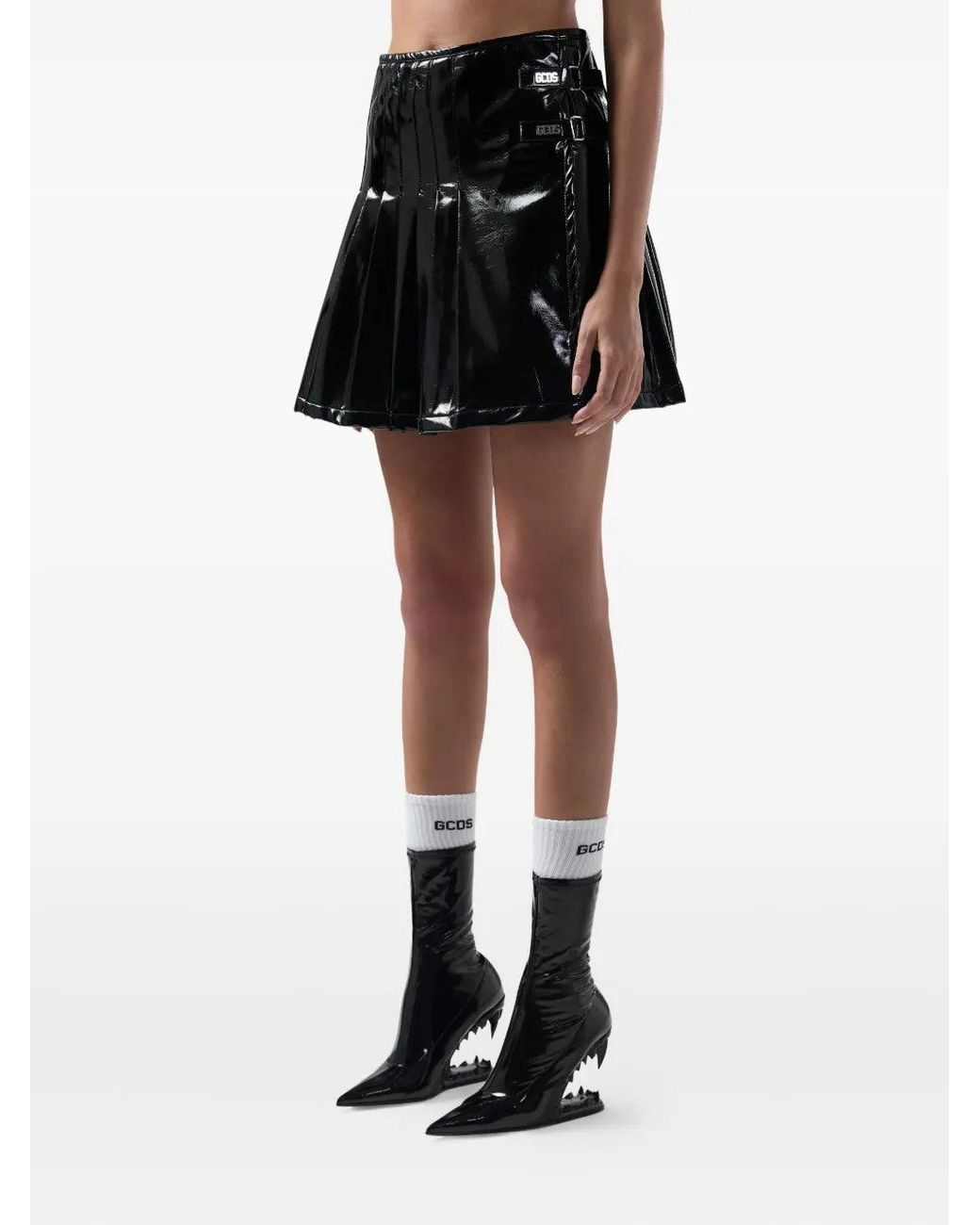 Gcds Black Faltenrock Mit Schnallen
