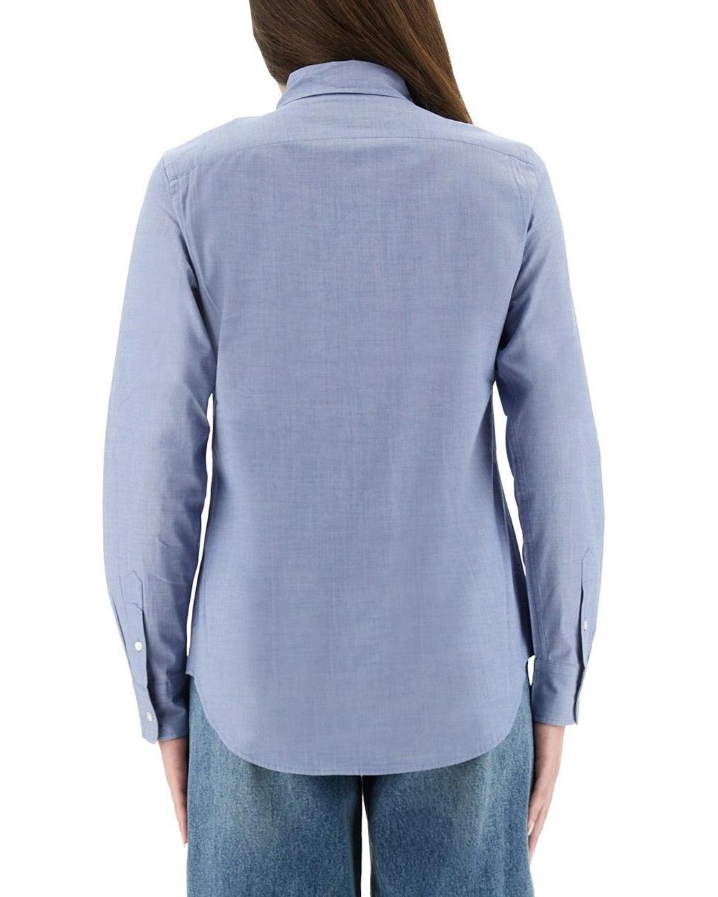 Polo Ralph Lauren Blue Button-Down Embroidered Logo Shirt