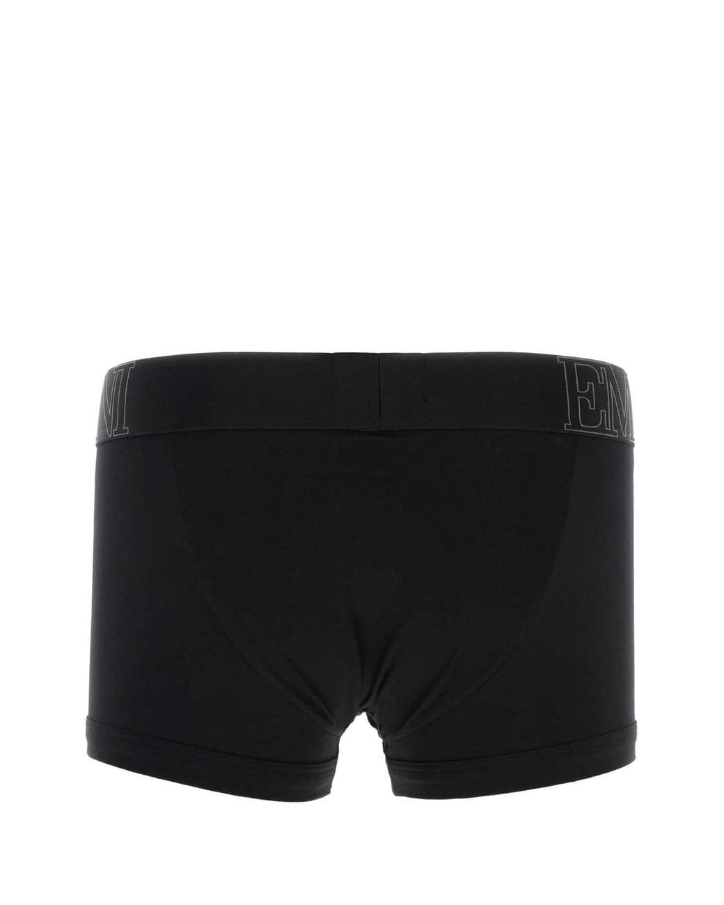 Emporio Armani Black Stretch Cotton Boxer for men