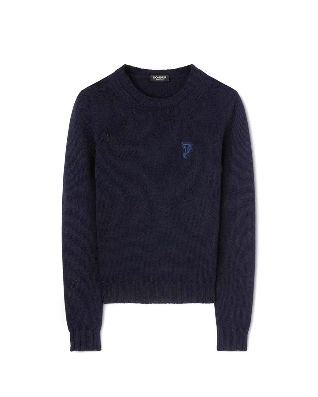Dondup Blue Cozy Wool Sweater For