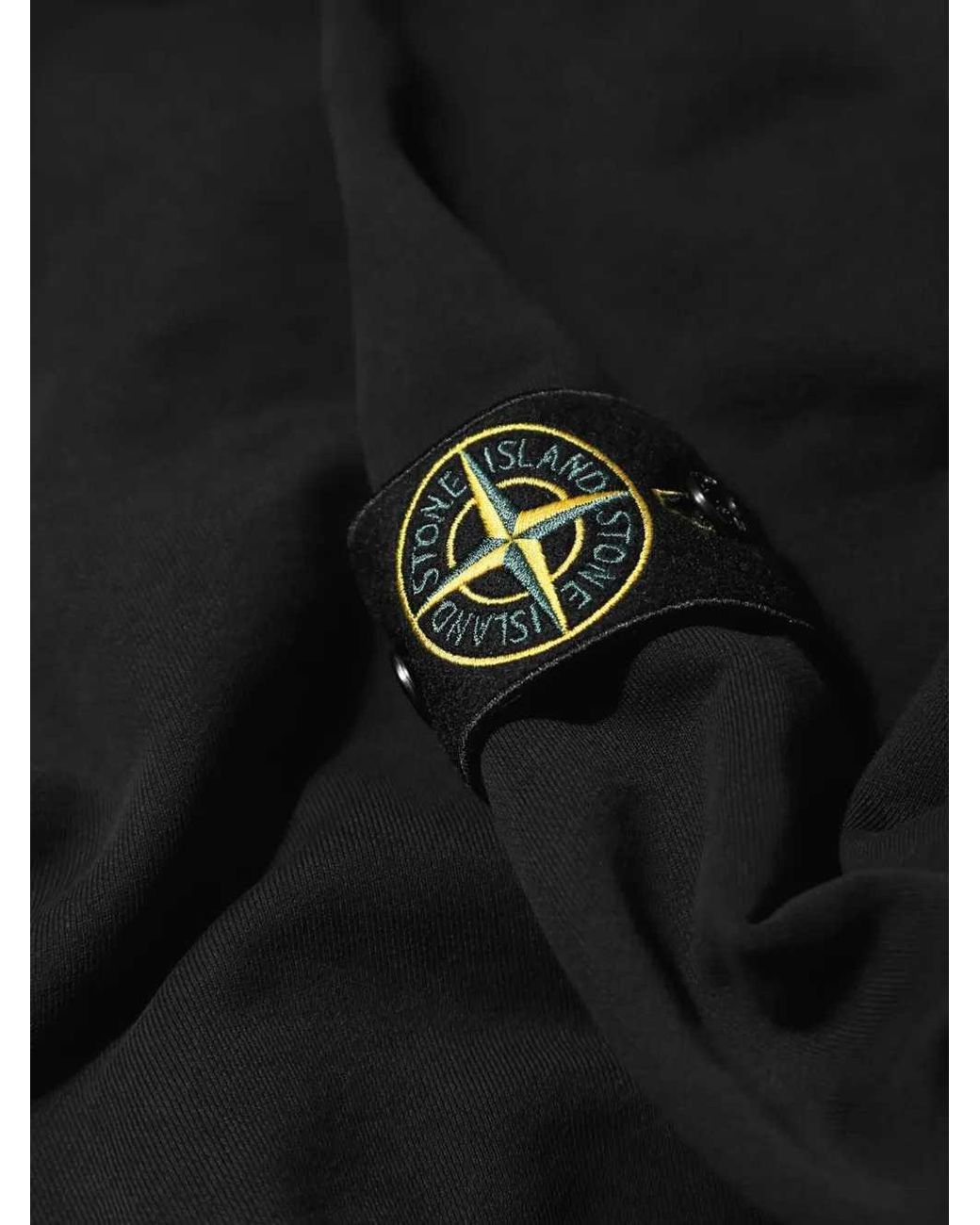Stone Island White Raglan-Sleeve Sweatshirt for men