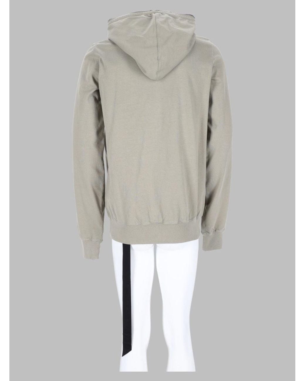 Rick Owens Gray Felpa "Gimp" Con Cappuccio for men