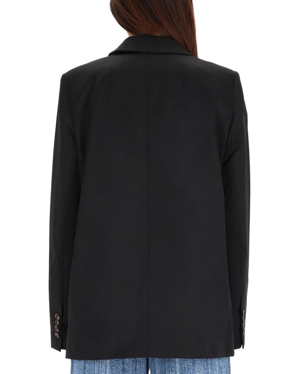 Ganni Black Doublebreasted Wool Jacket