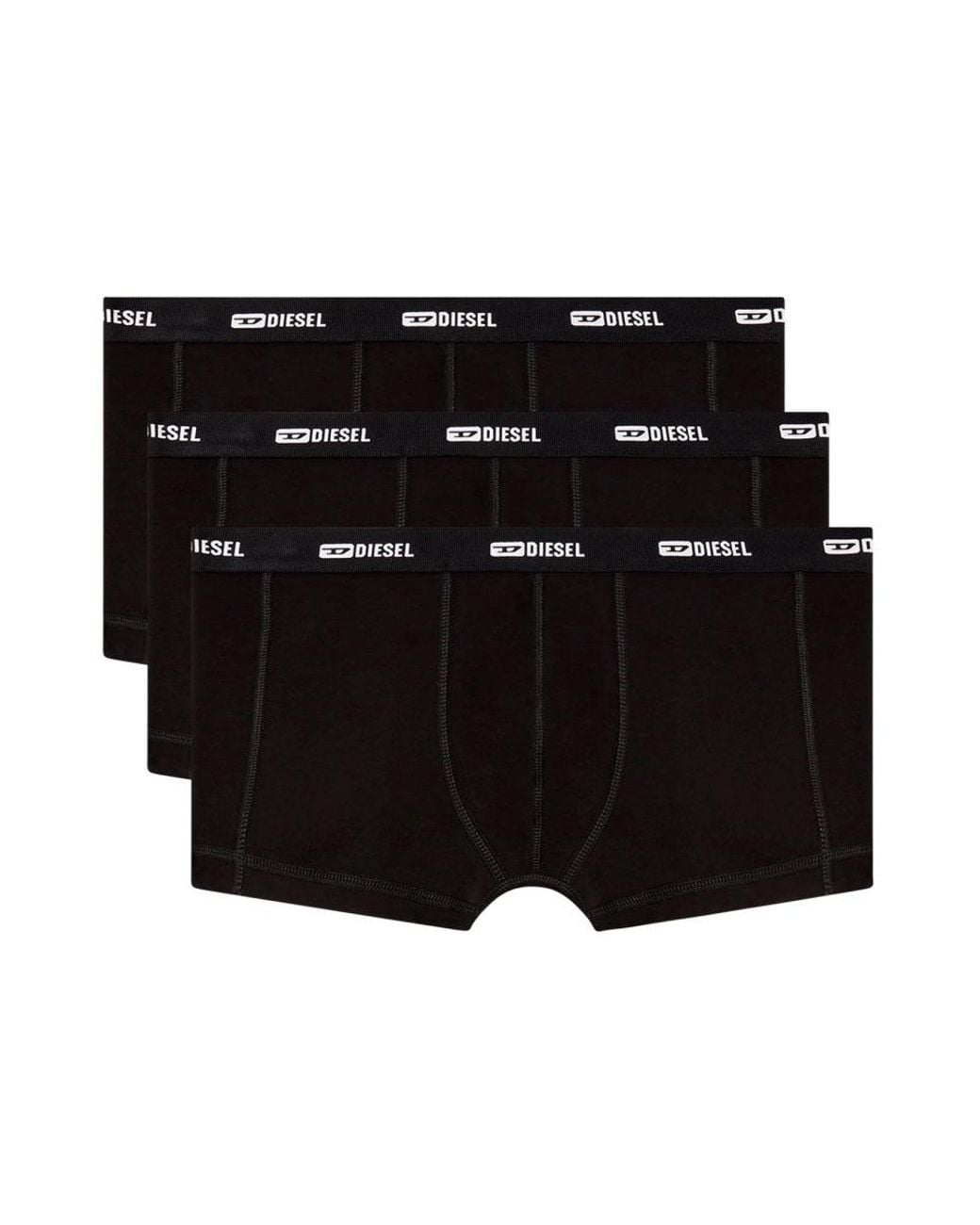 DIESEL Black 3 Pack Boxer Con Logo