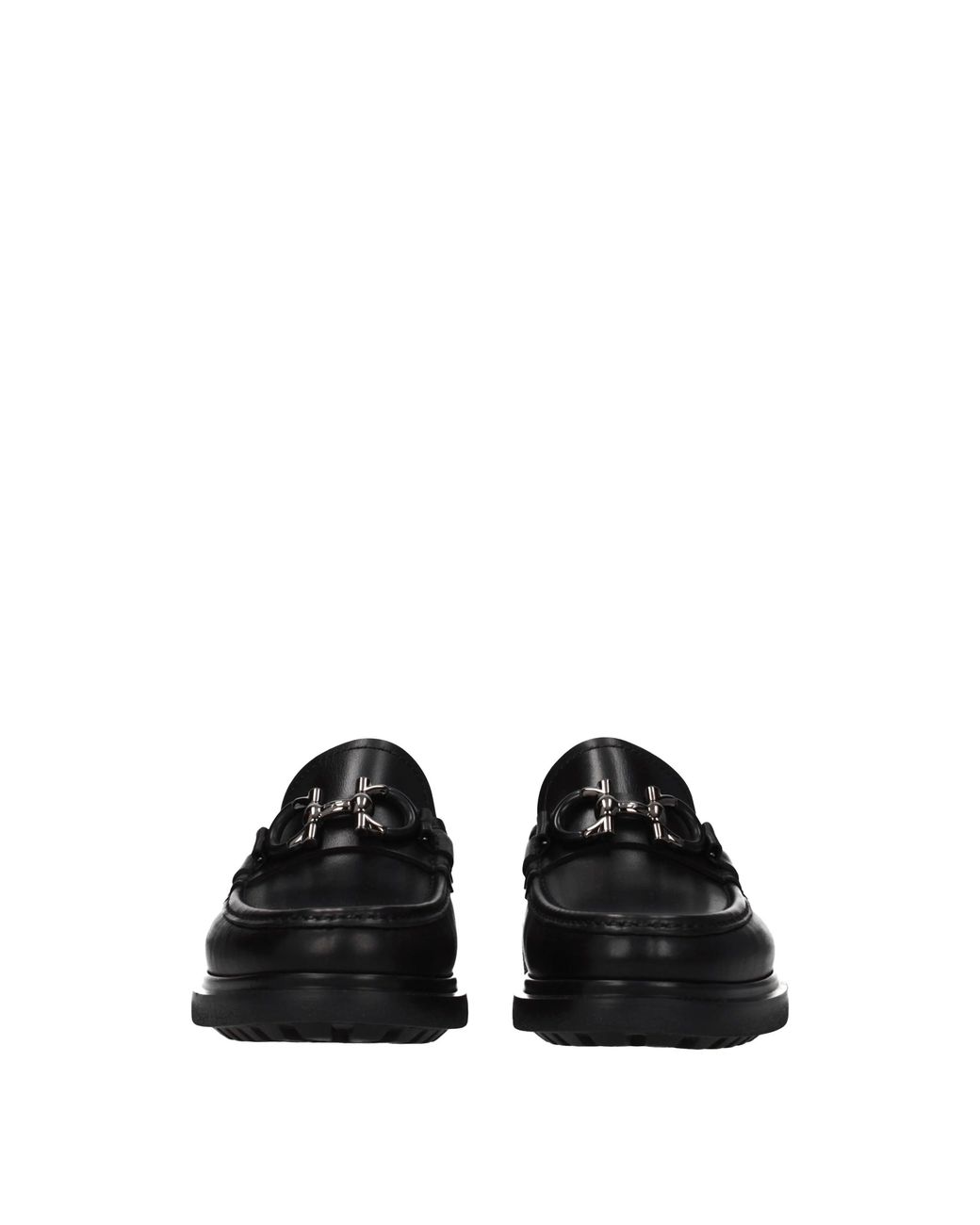 Ferragamo Black Ready Moccasins Leather