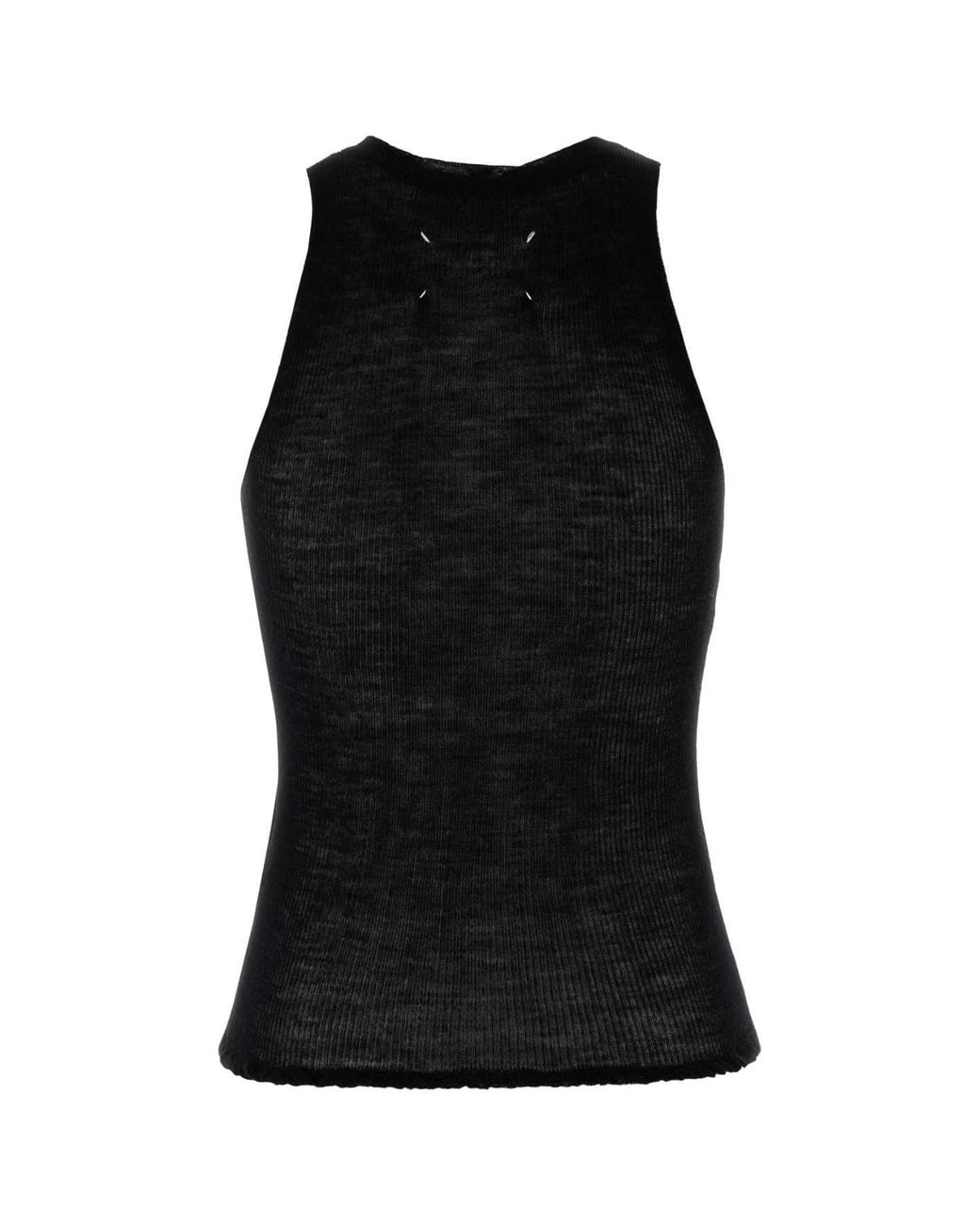 Maison Margiela Black Knit Tank Top