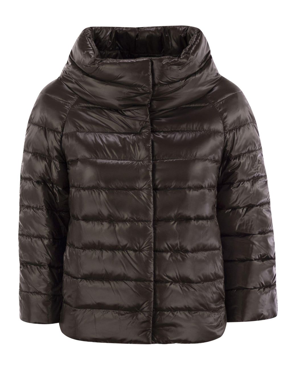 Herno Black Mini Cape With Jewelled Sleeves