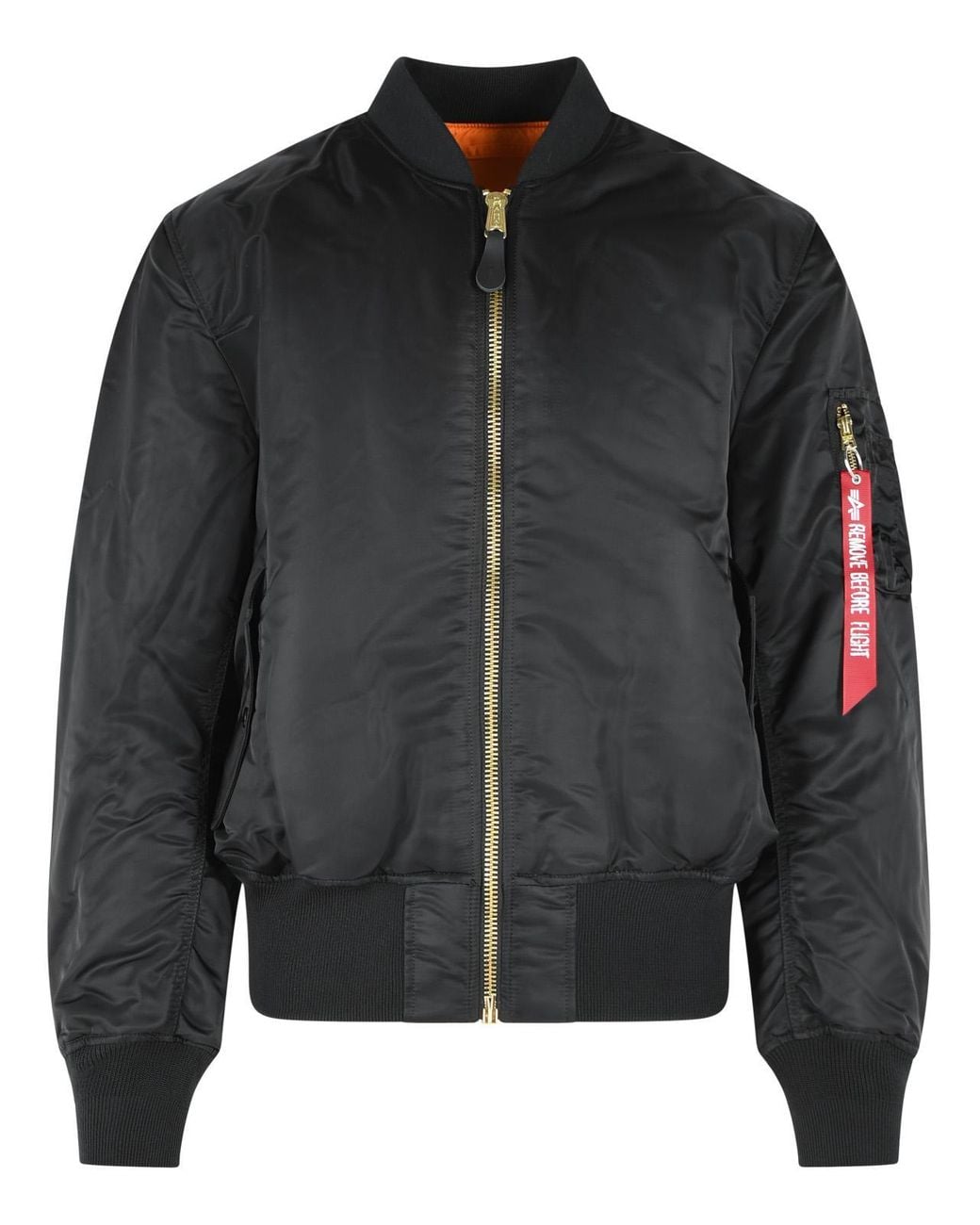 Alpha Industries Black 'Ma-1 Heritage' Reversible Nylon Bomber Jacket