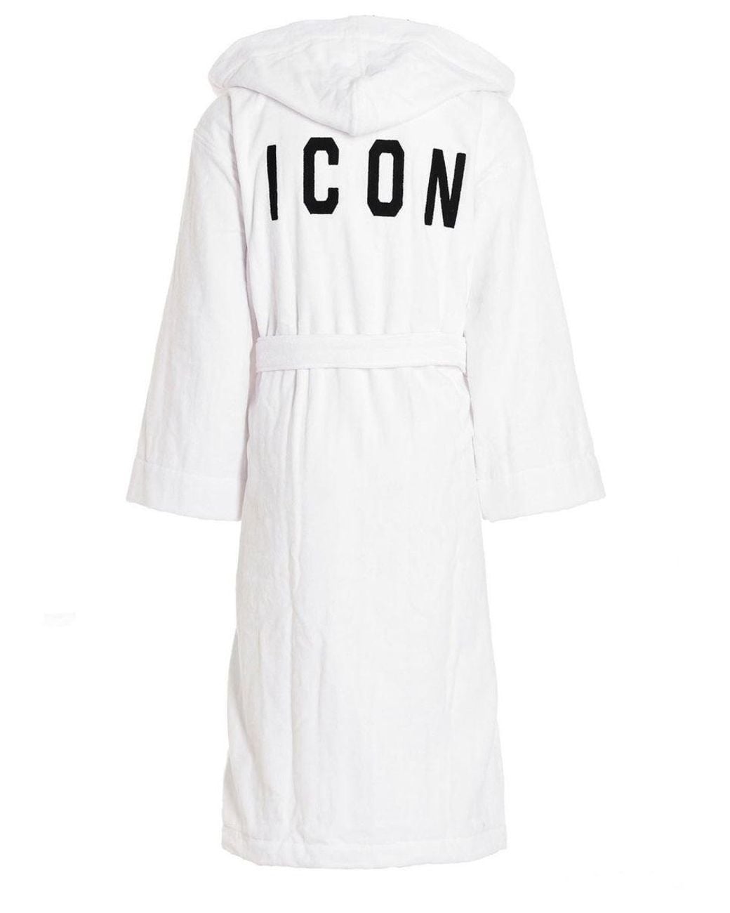DSquared² White Dsquared Bathrobe With Logo
