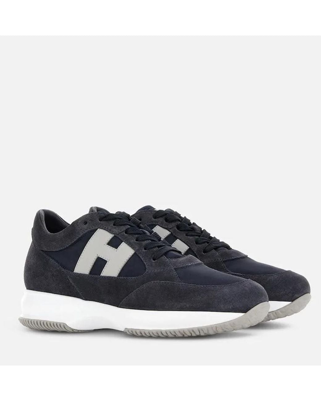Hogan Blue Interactive Lace-Up Sneakers for men