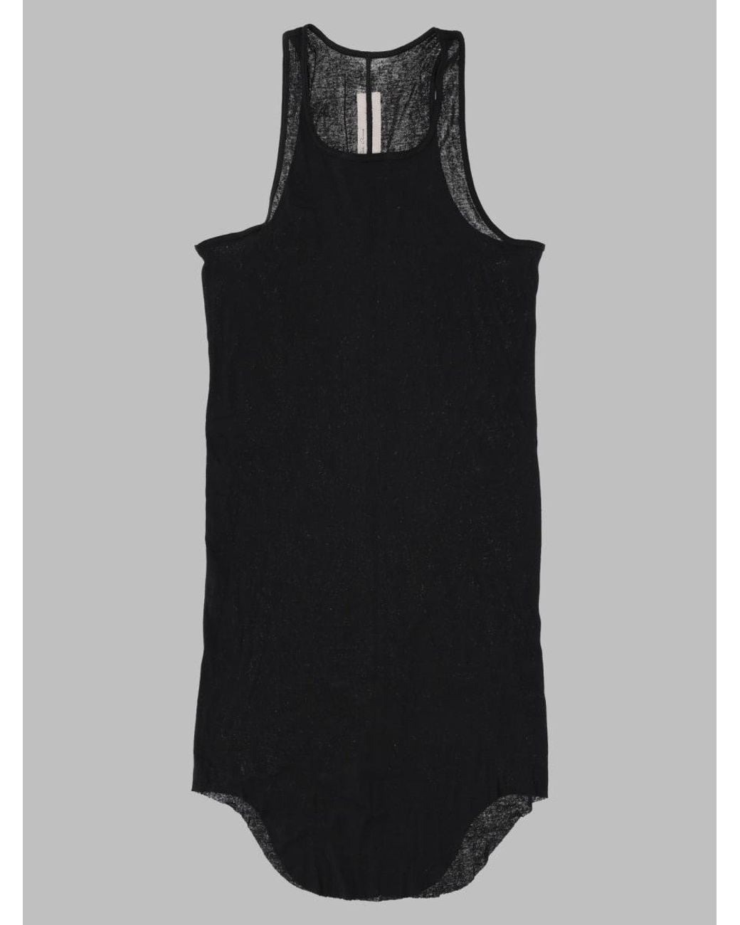 Rick Owens Black Tank Top "Basic Rib Tank"