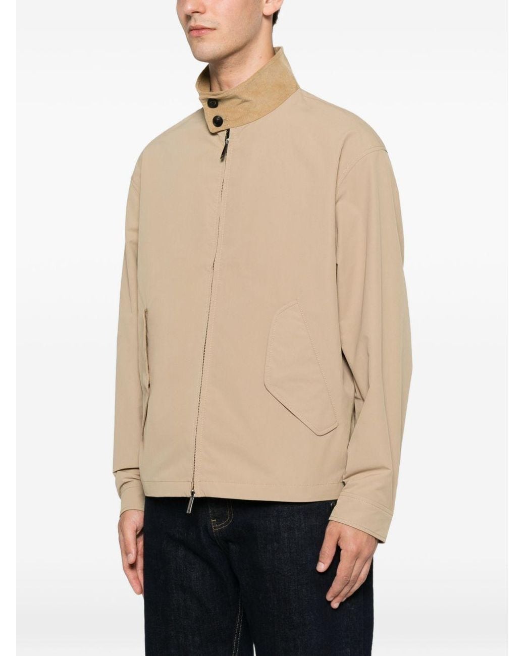 Emporio Armani Natural Nylon Bomber Jacket