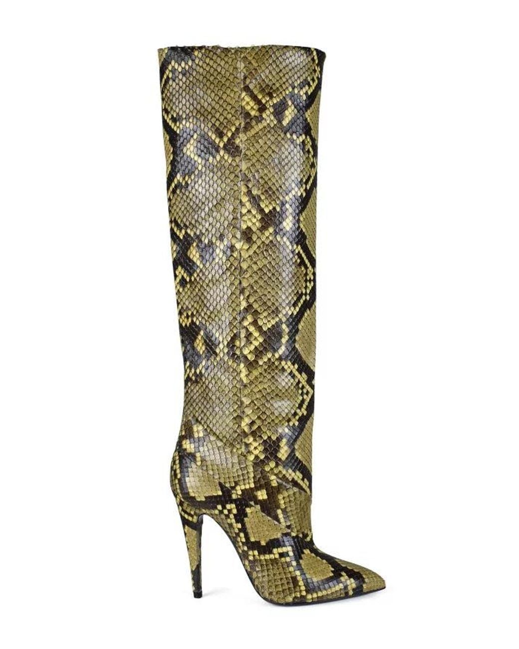 Saint Laurent Green Boots Abbey