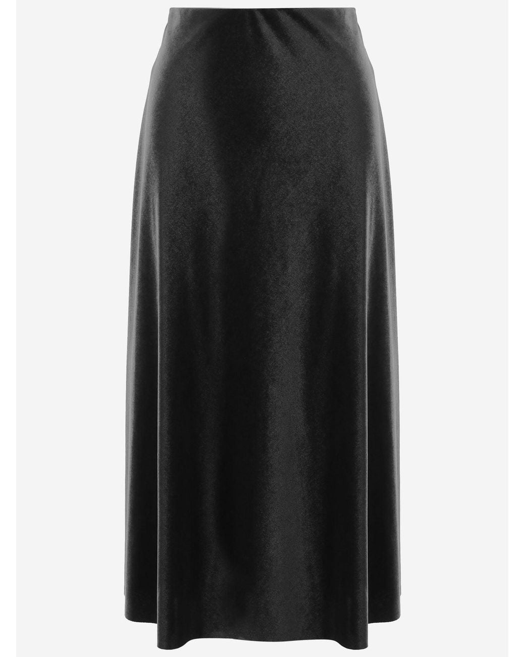 F.it Black Stretch Velvet Skirt Polyester