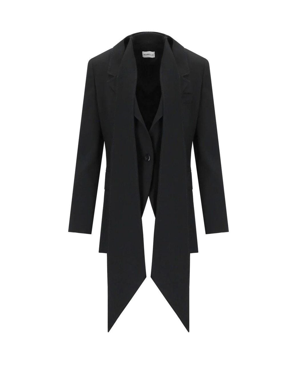 Marella Black Ottone Jacket With Foulard