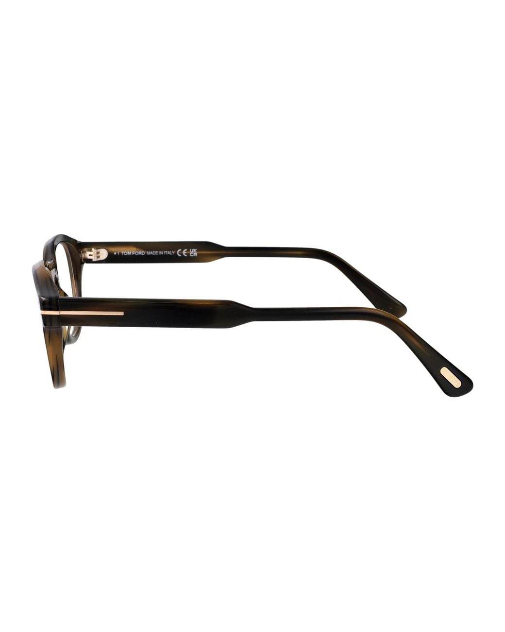 Tom Ford Brown Round Optical Ft6181 B 56
