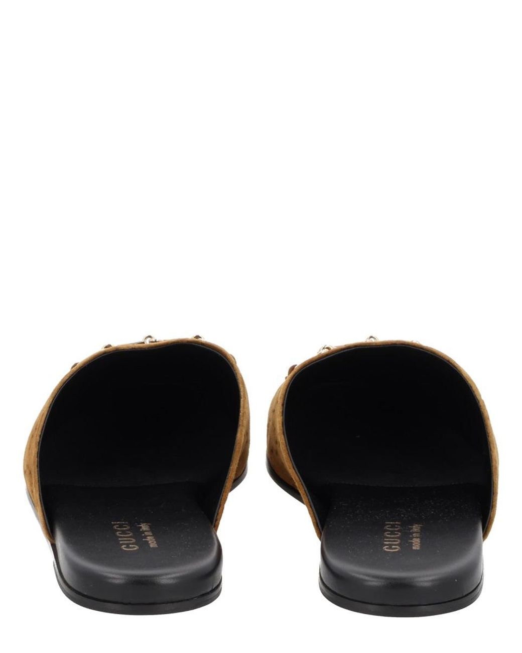 Gucci Brown Mule With Horsebit Suede for men
