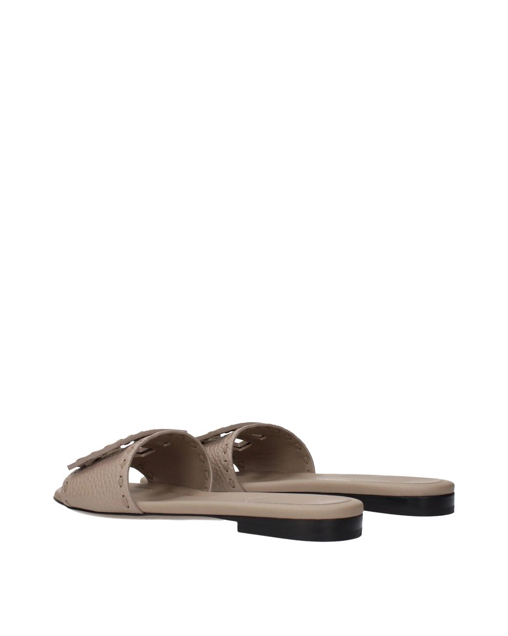Fendi Natural Sandals And Clogs Leather/Taupe