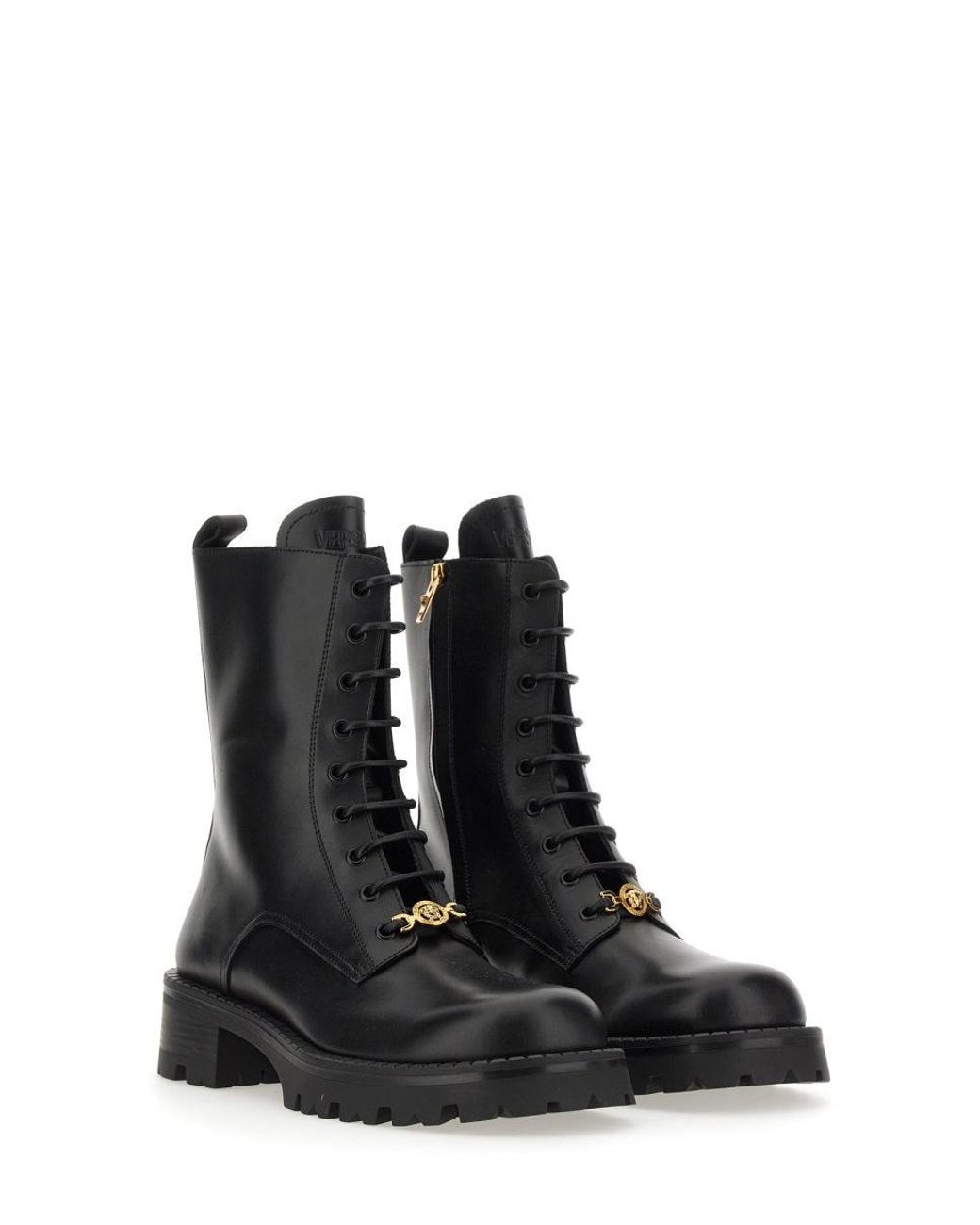Versace Black Boot With Laces Alia