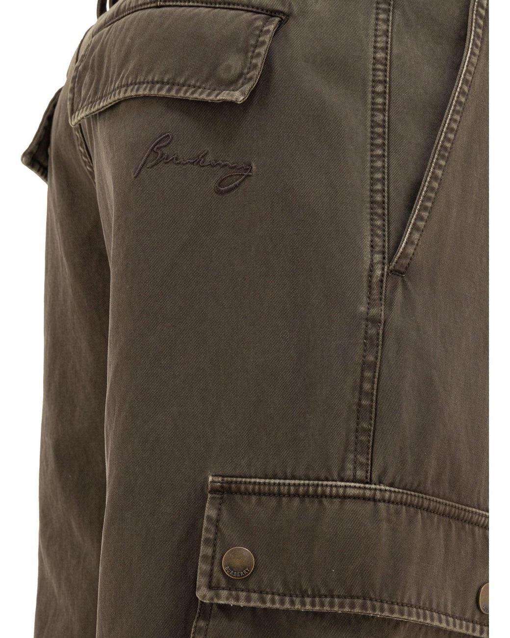 Burberry Brown Straight Leg Cargo Trousers For for men