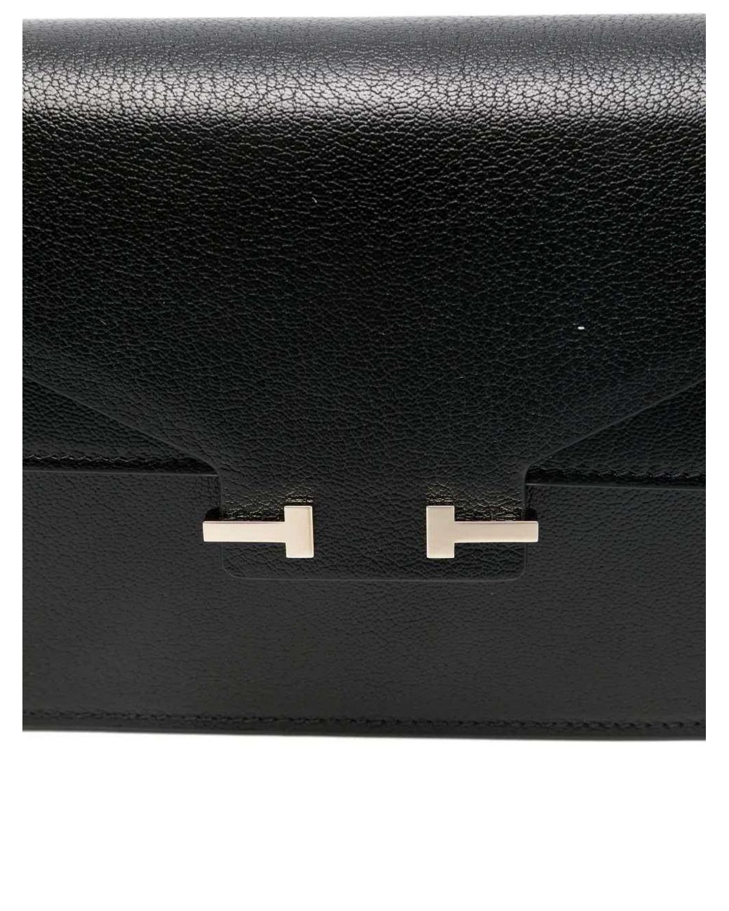 Tom Ford Black Mini Clutch With Aube Logo