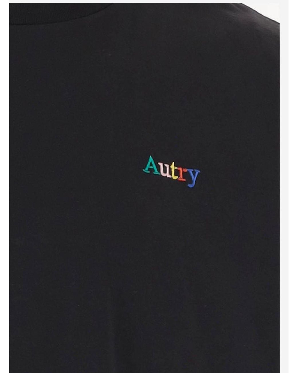 Autry Black Cotton T Shirt With Logo