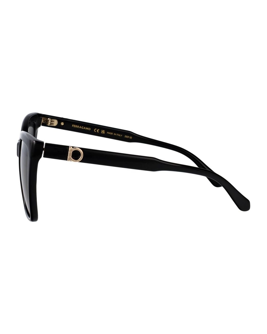 Ferragamo Black Injected Sunglasses