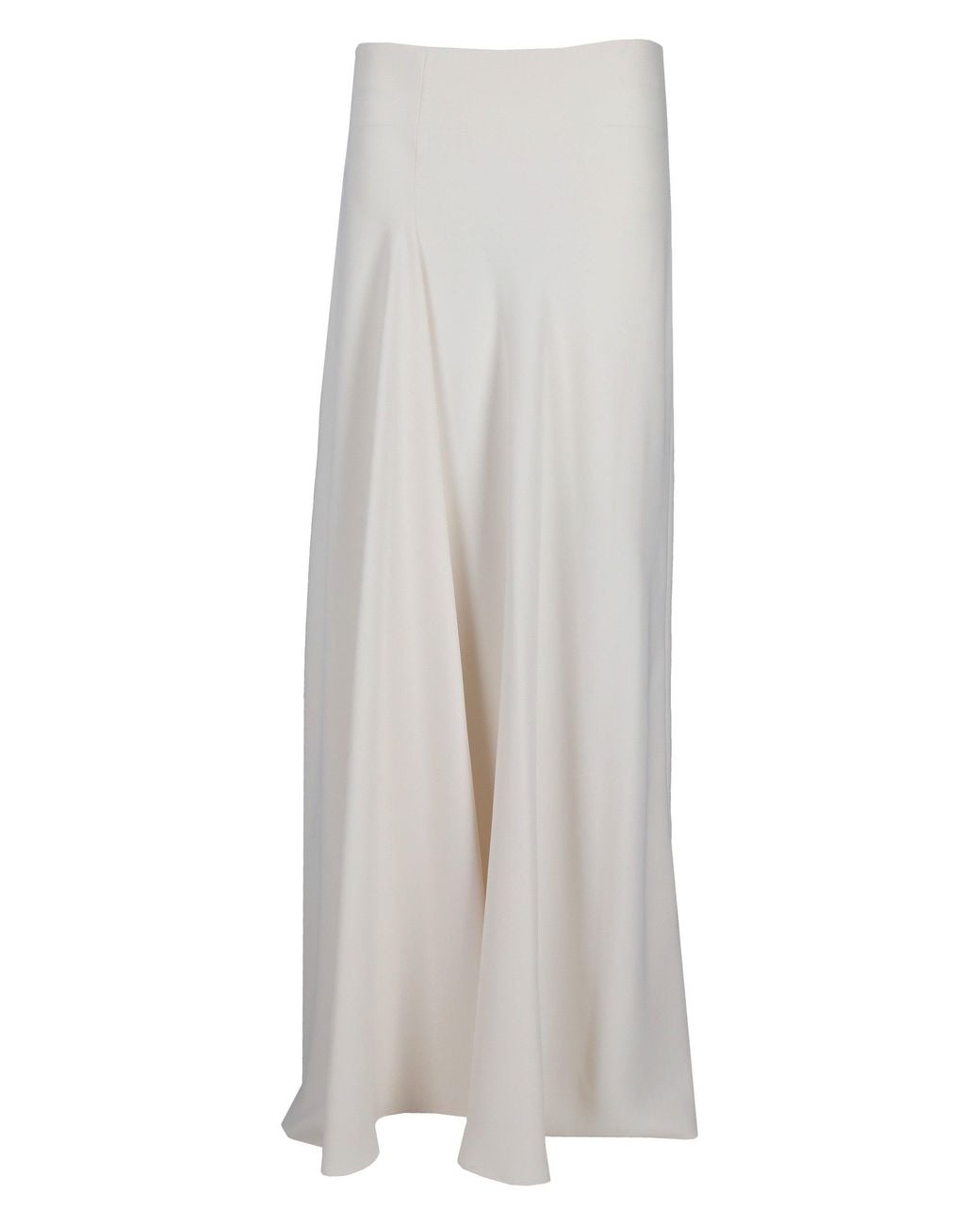P.A.R.O.S.H. White Flared Midi Skirt