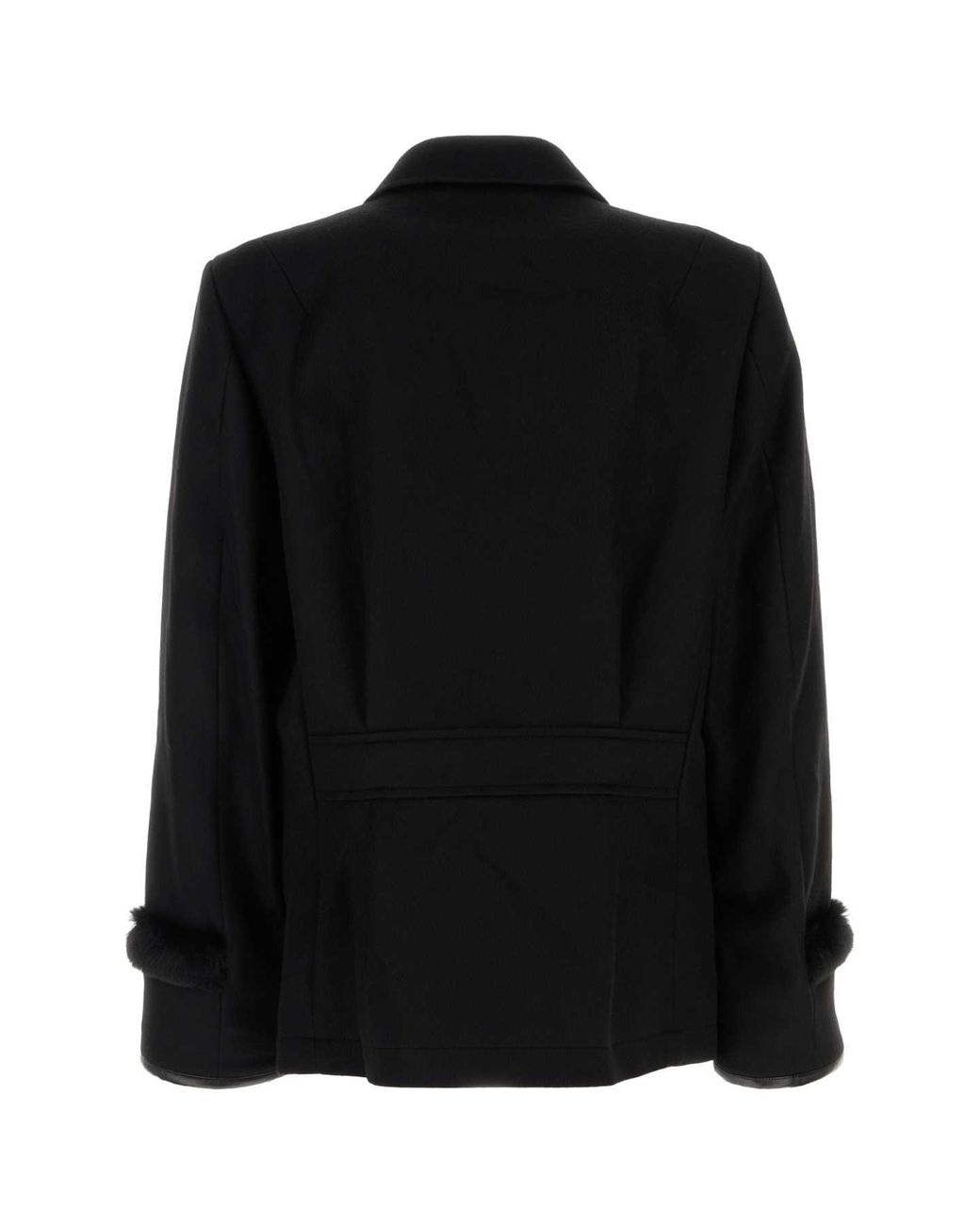 Random Identities Black Wool Blend Coat for men