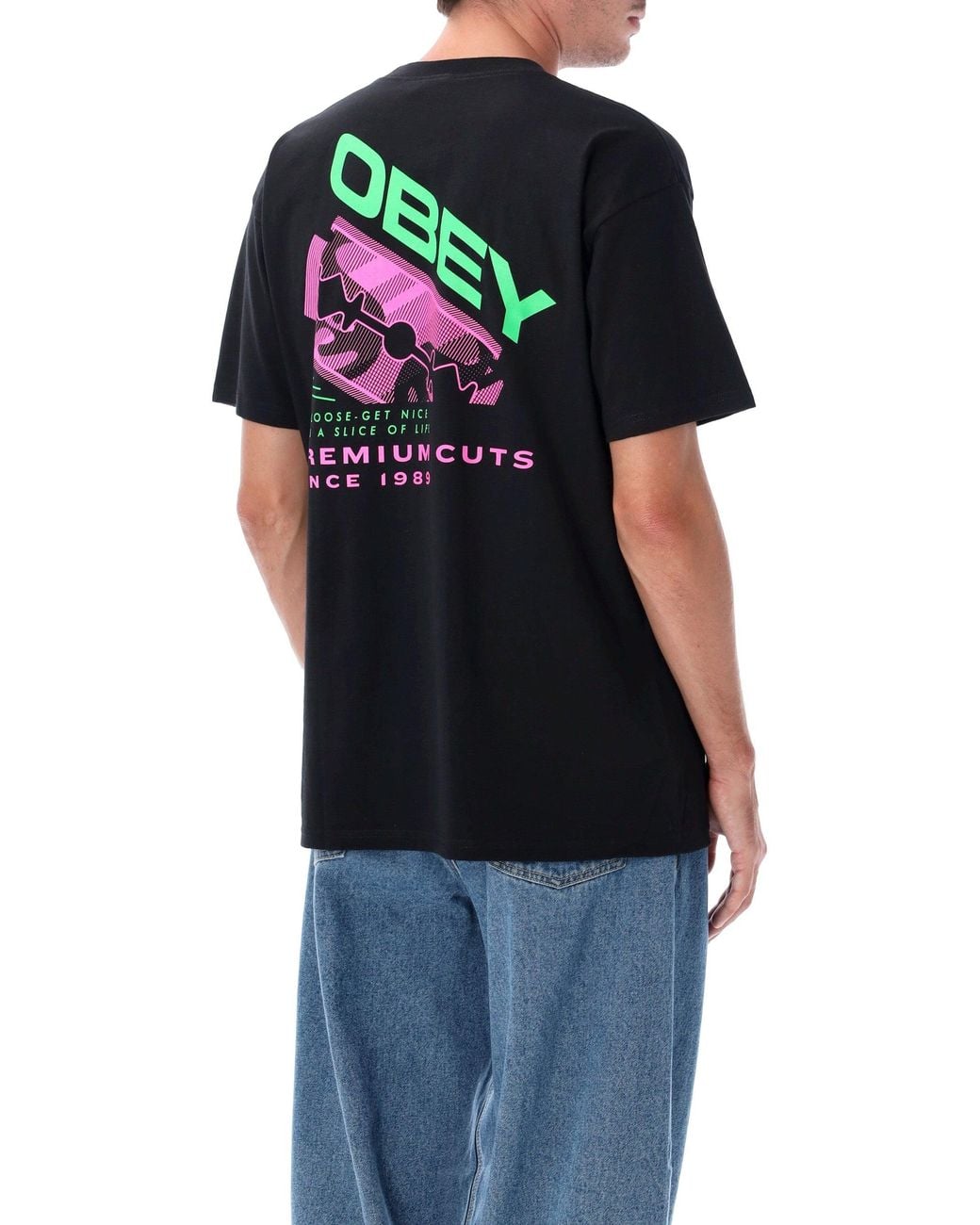 Obey Black T Shirts And Polos
