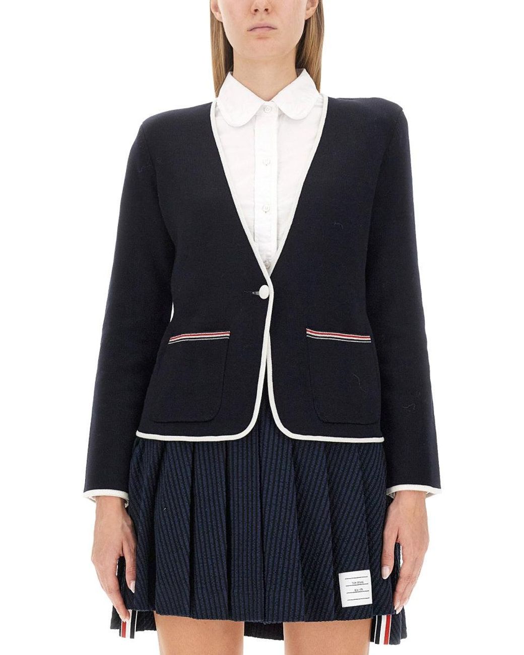 Thom Browne Blue Single-Breasted Jacket