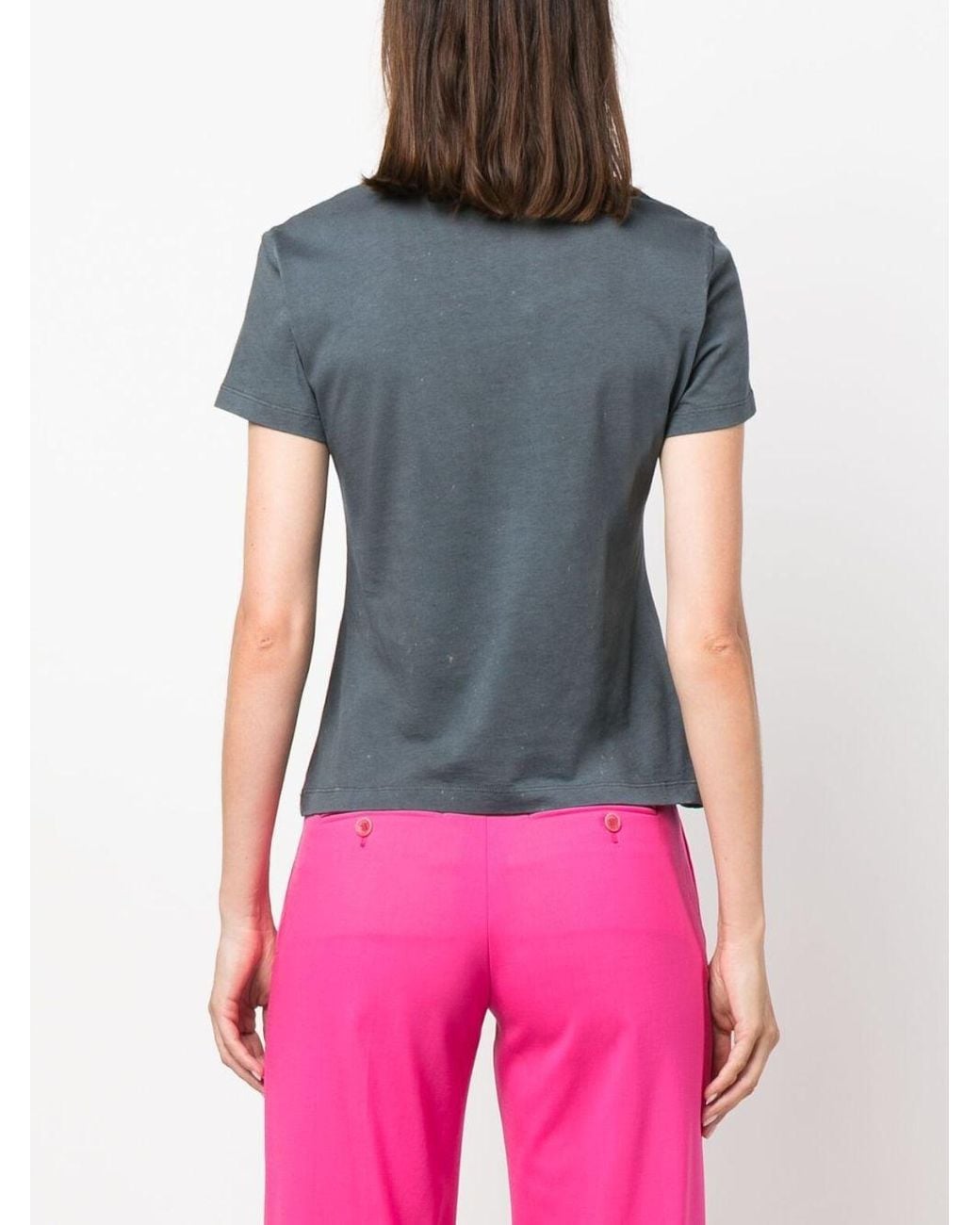 Blumarine Pink T Shirt M/C St.Logo for men