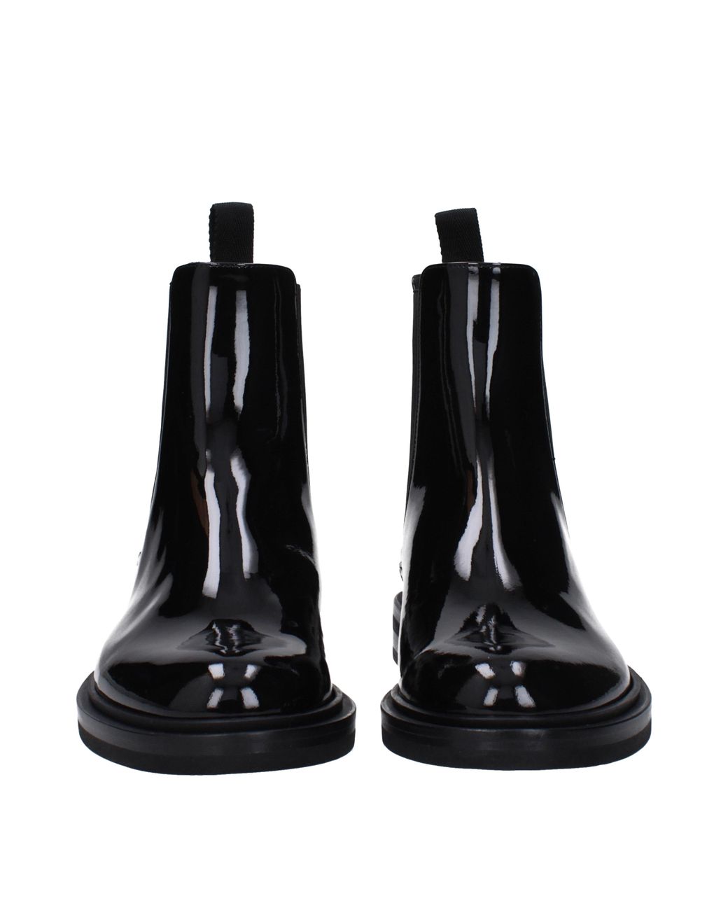Dolce & Gabbana Black Dolce&Gabbana Stivaletti Uomo Vernice Nero