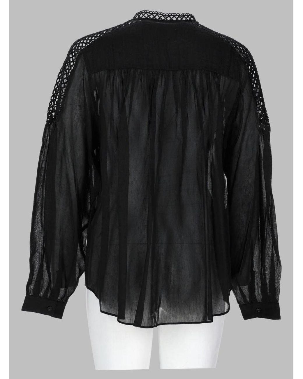 Isabel Marant Black Blusa "Polda" Plissettata