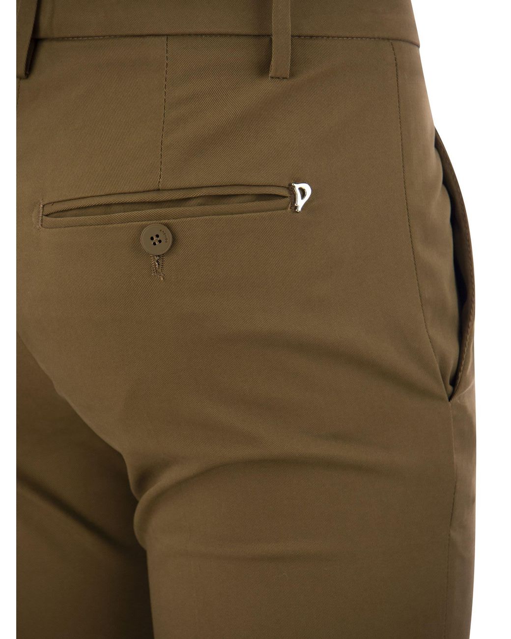 Dondup Green Perfect Slim Fit Stretch Trousers