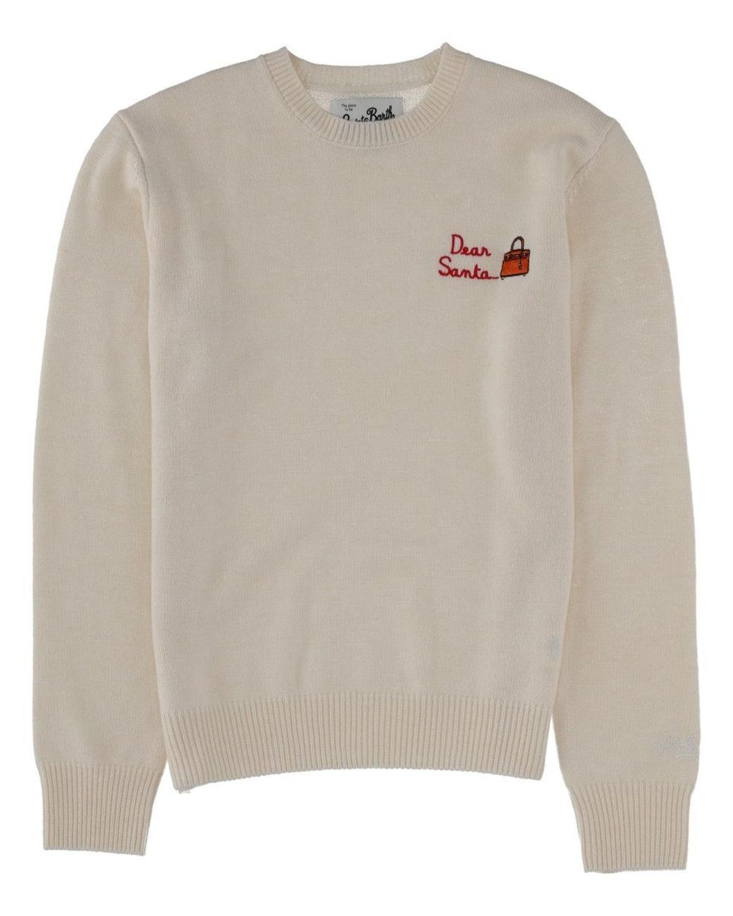 Mc2 Saint Barth Gray "New Queen" Jersey With Embroidery