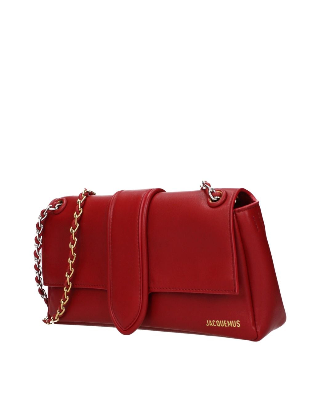 Jacquemus Red Bambino Shoulder Bag Leather/Dark