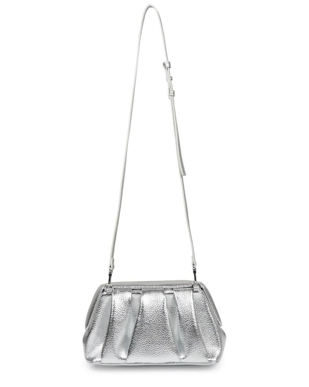 THEMOIRÈ White Ruched Frame Crossbody Bag