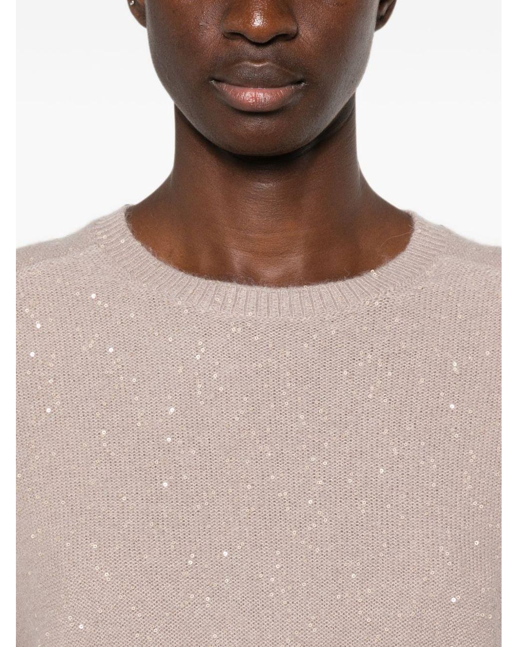 Fabiana Filippi Natural Wool And Silk Blend Sweater