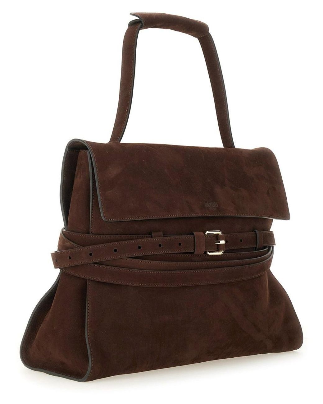 Moschino Brown "Tie Me" Medium Bag