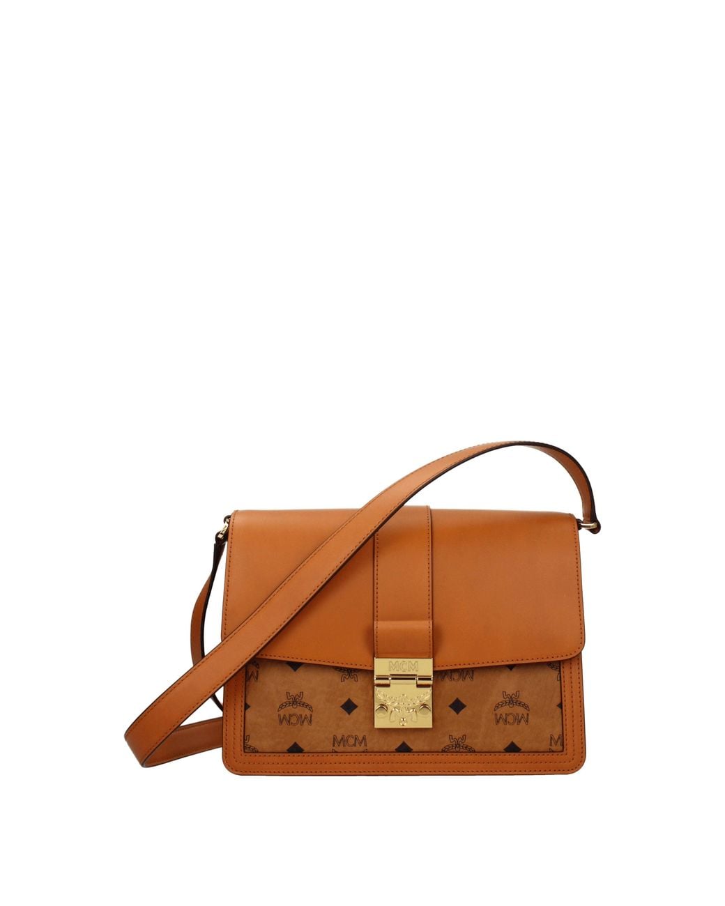 MCM Brown Leather Crossbody Bag