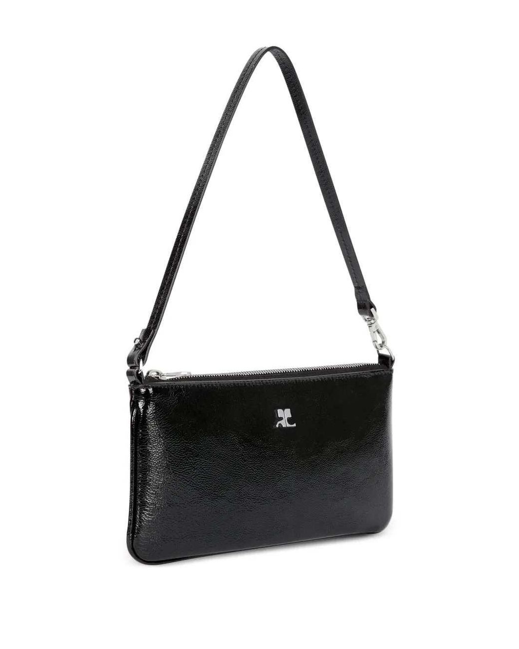 Courreges Black Leather Mini Bag