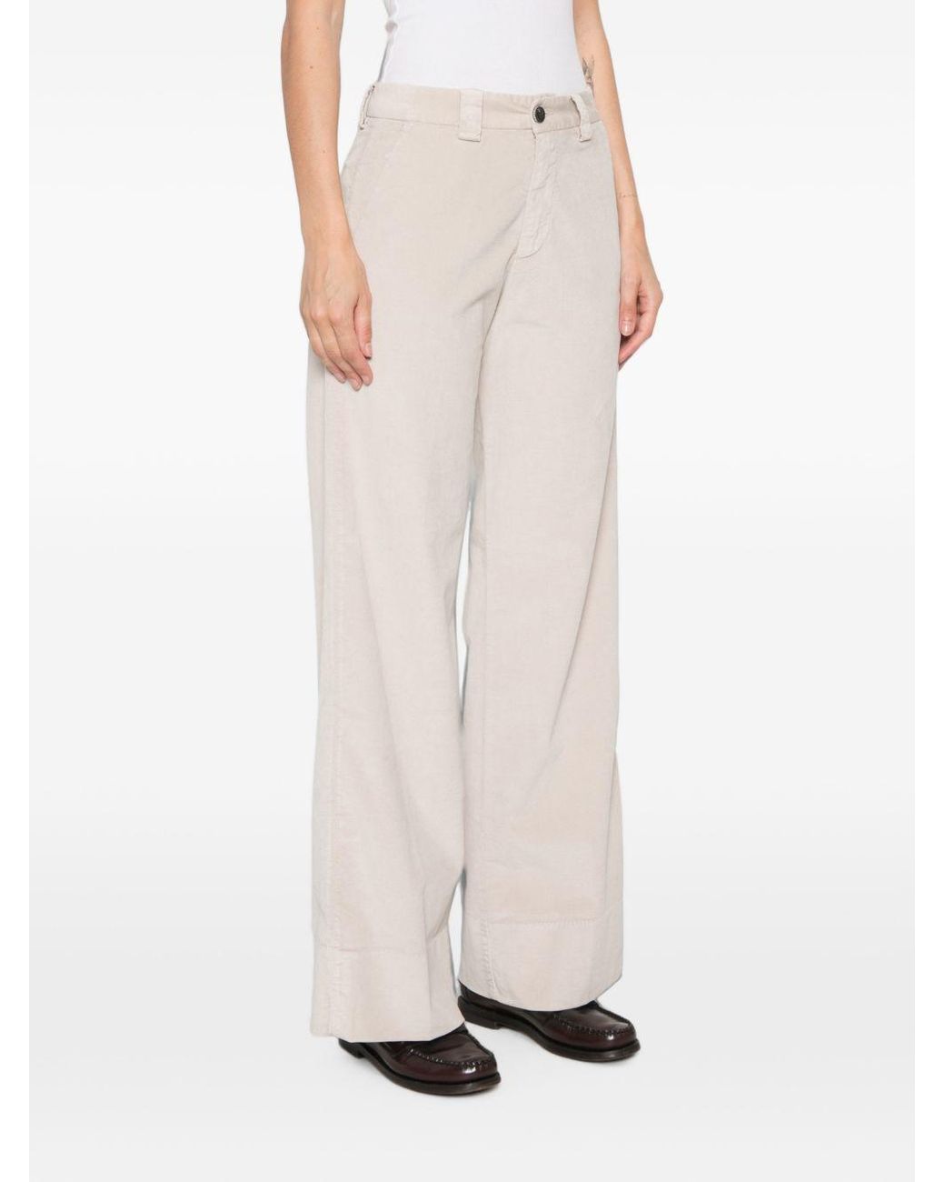 White Sand White Cotton Trousers