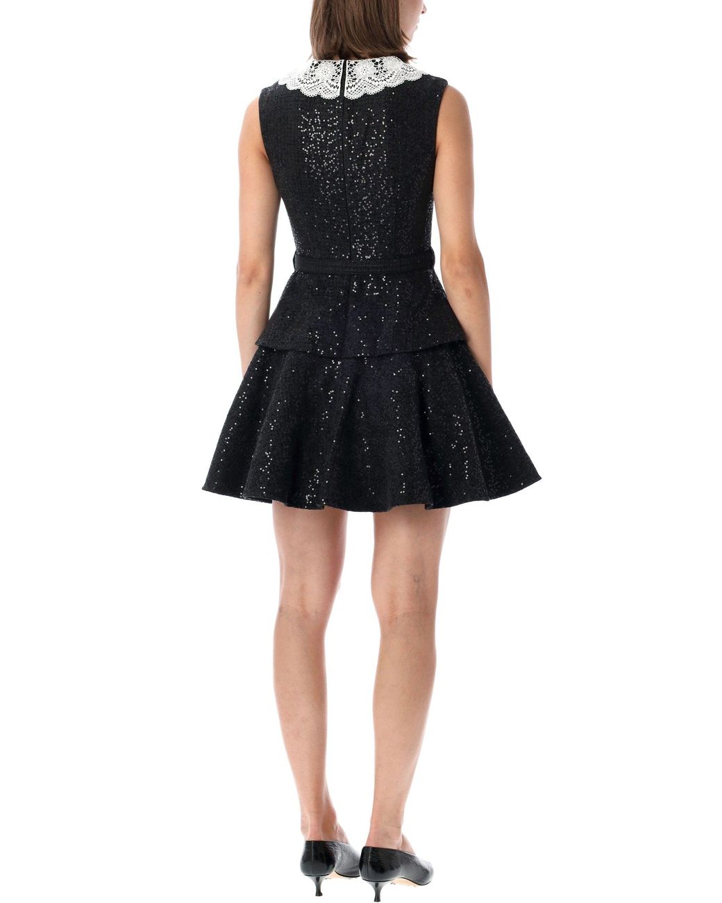 Self-Portrait Black Elegant Fw26 Mini Dress For
