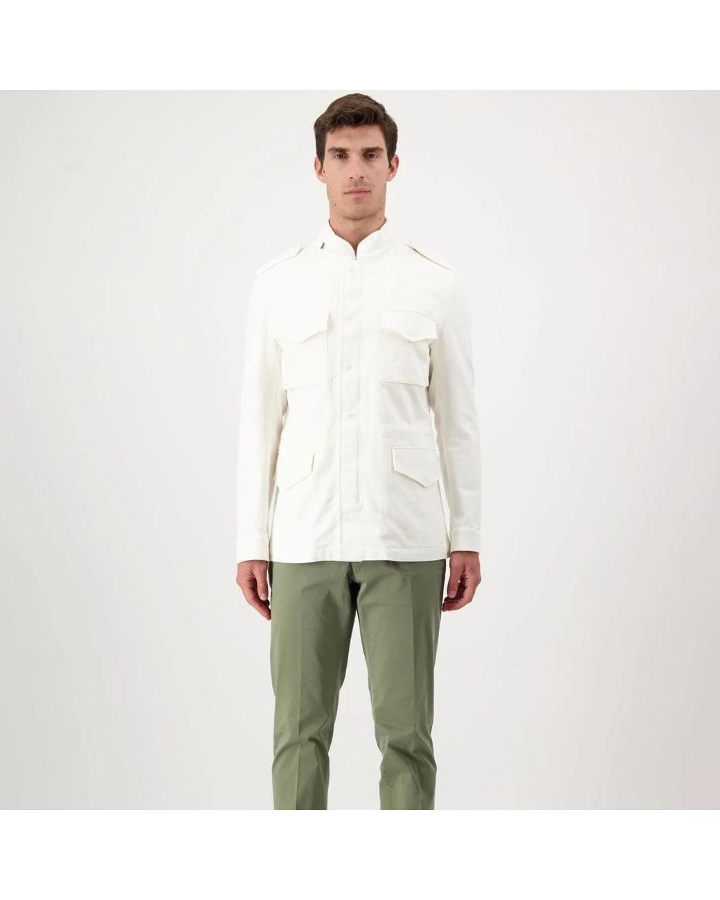 AUTORE White Cotton Field Jacket