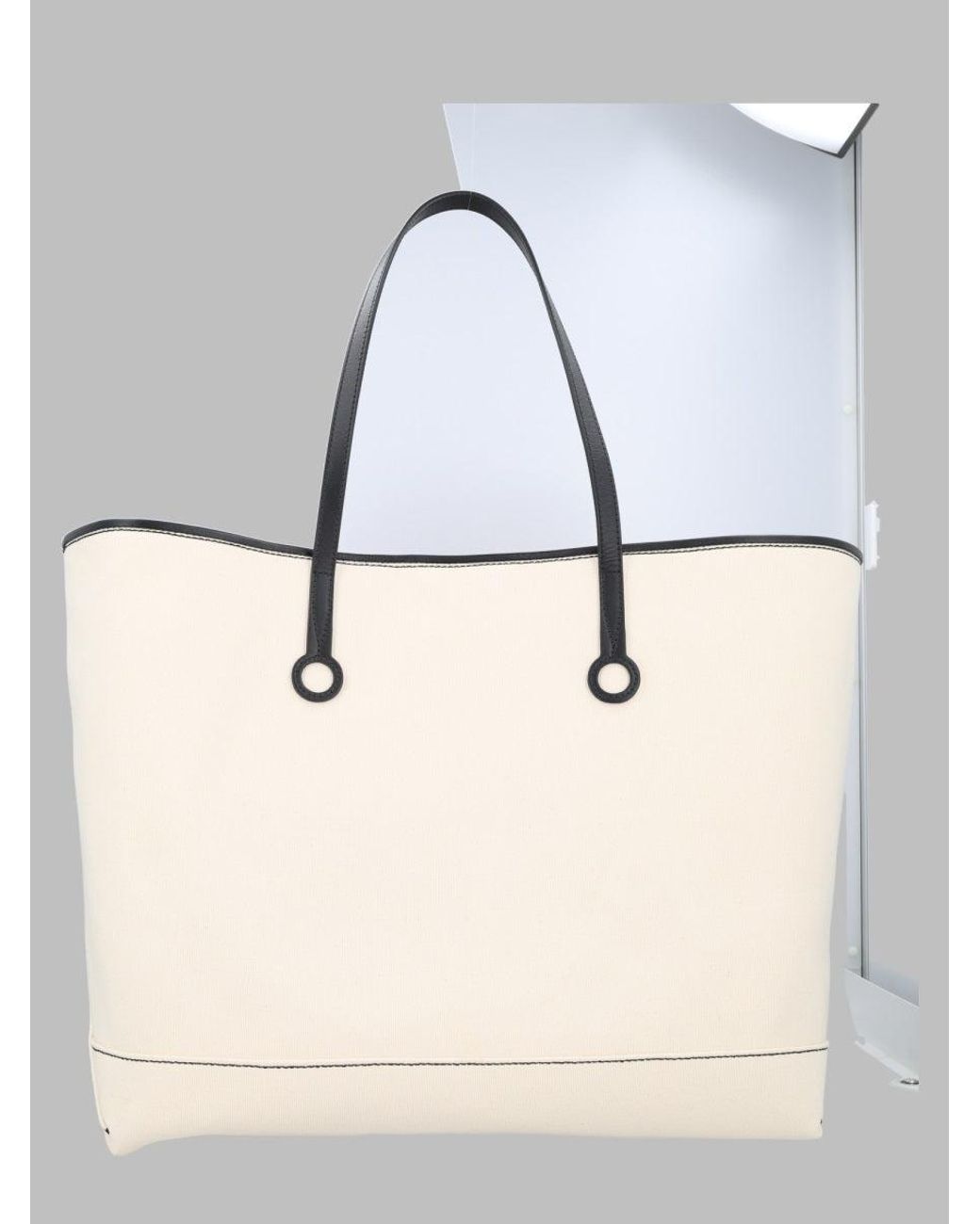 J.W. Anderson Gray Tote Bag Xl Anchor Cotton Handbags