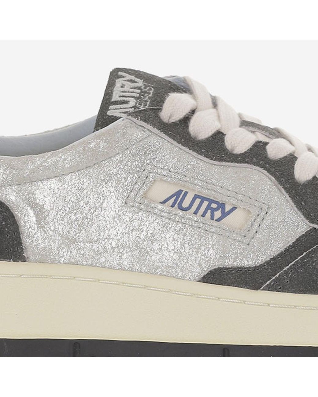 Autry Gray Suede Insert Leather Sneakers