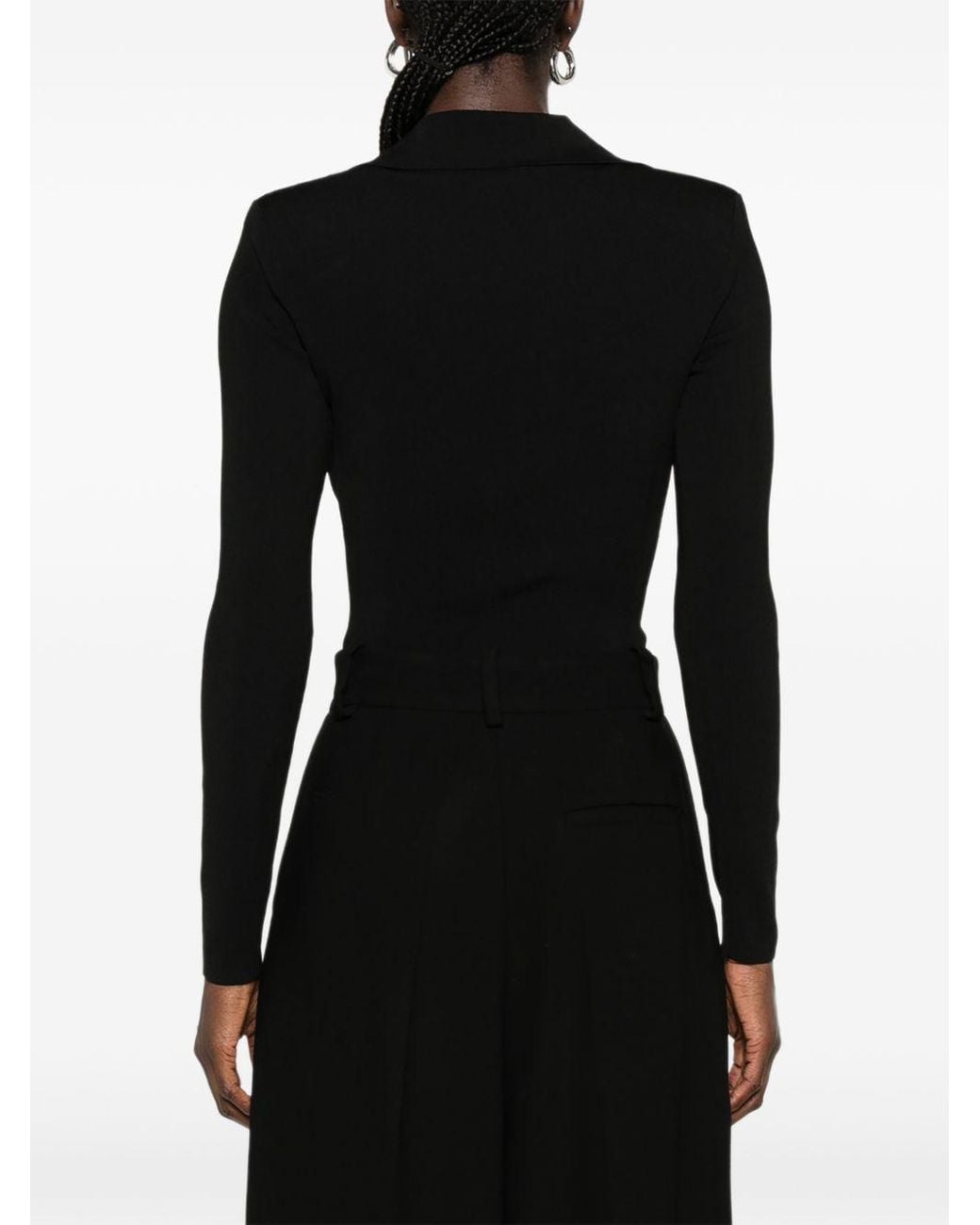 Elisabetta Franchi Black Cut Out Bodysuit